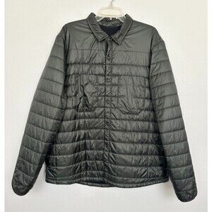 Lululemon Ukee Quilted Puffer Jacket Snap Button Gator Green Athleisure Mens XXL